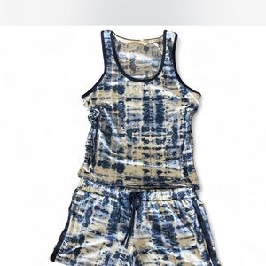 Lucky Brand Blue and White Tie-Dye SET
